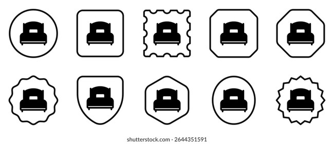 Editable single bed vector icon. Part of a big icon set family. Perfect for web and app interfaces, presentations, infographics, etc
