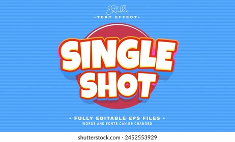 editable single shot text effect.typhography logo