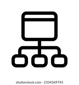 Editable sitemap, hierarchy vector icon. Part of a big icon set family. Perfect for web and app interfaces, presentations, infographics, etc
