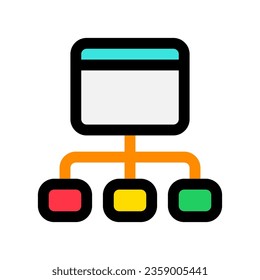Editable sitemap, hierarchy vector icon. Part of a big icon set family. Perfect for web and app interfaces, presentations, infographics, etc