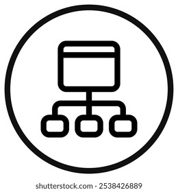 Mapa del sitio editable, icono de Vector de jerarquía. Parte de una gran familia de iconos. Perfecto para interfaces de Web y App, presentaciones, infografías, etc
