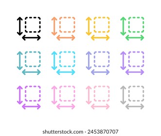 Editable size, area measurement vector icon. Part of a big icon set family. Perfect for web and app interfaces, presentations, infographics, etc