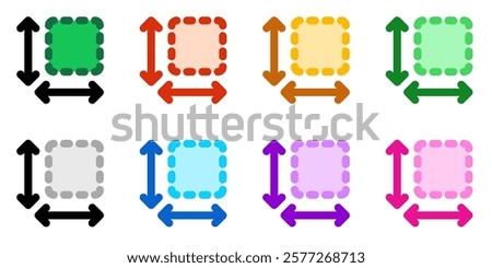 Editable size, area measurement vector icon. Part of a big icon set family. Perfect for web and app interfaces, presentations, infographics, etc