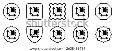 Editable size, area measurement vector icon. Part of a big icon set family. Perfect for web and app interfaces, presentations, infographics, etc