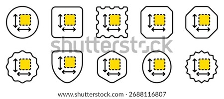 Editable size, area measurement vector icon. Part of a big icon set family. Perfect for web and app interfaces, presentations, infographics, etc