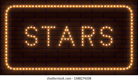 editable size and construction  bulbs frame christmas style