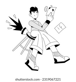 Una ilustración esquemática editable del informe de laboratorio 