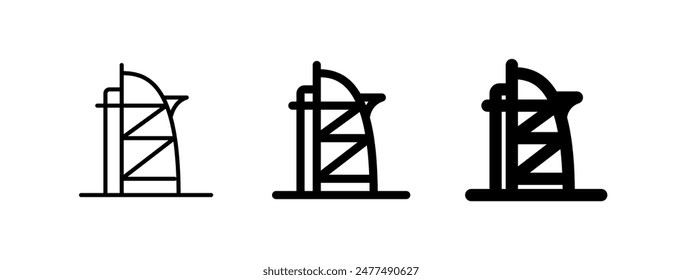 Editable skyscraper, tower, business vector icon. Landmark, monument, building, architecture. Part of a big icon set family. Perfect for web and app interfaces, presentations, infographics, etc