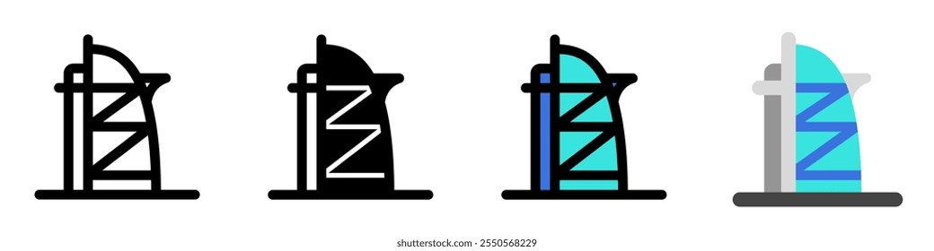 Editable skyscraper, tower, business vector icon. Landmark, monument, building, architecture. Part of a big icon set family. Perfect for web and app interfaces, presentations, infographics, etc