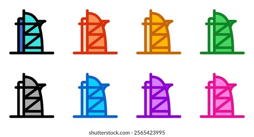 Editable skyscraper, tower, business vector icon. Landmark, monument, building, architecture. Part of a big icon set family. Perfect for web and app interfaces, presentations, infographics, etc