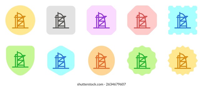 Ícone editável de arranha-céu, torre, vetor de negócios. Marco, monumento, edifício, arquitetura. Parte de uma grande família de conjuntos de ícones. Perfeito para interfaces web e app, apresentações, infográficos, etc