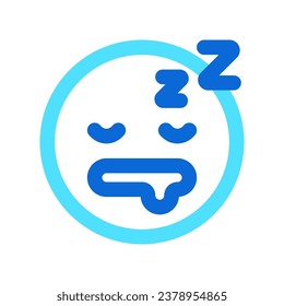 Editable sleepy head, drowzy expression emoticon vector icon. Part of a big icon set family. Part of a big icon set family. Perfect for web and app interfaces, presentations, infographics, etc
