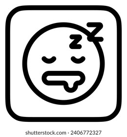 Editable sleepy head, drowzy expression emoticon vector icon. Part of a big icon set family. Part of a big icon set family. Perfect for web and app interfaces, presentations, infographics, etc