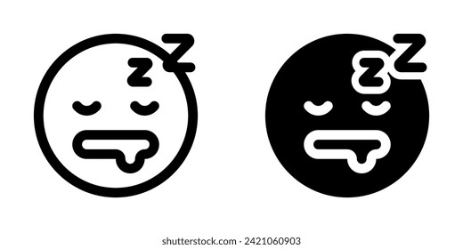 Editable sleepy head, drowzy expression emoticon vector icon. Part of a big icon set family. Part of a big icon set family. Perfect for web and app interfaces, presentations, infographics, etc