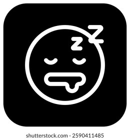 Editable sleepy head, drowzy expression emoticon vector icon. Part of a big icon set family. Part of a big icon set family. Perfect for web and app interfaces, presentations, infographics, etc