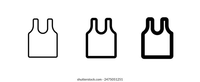 Editable sleeveless shirt vector icon. Clothing, fashion, apparel. Part of a big icon set family. Perfect for web and app interfaces, presentations, infographics, etc