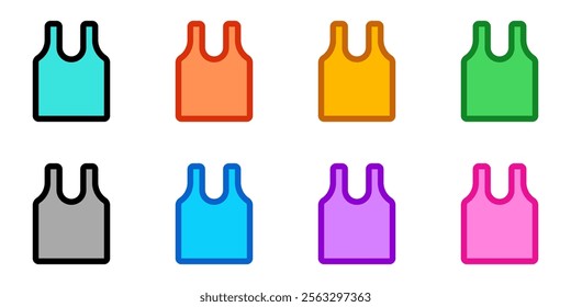 Editable sleeveless shirt vector icon. Clothing, fashion, apparel. Part of a big icon set family. Perfect for web and app interfaces, presentations, infographics, etc