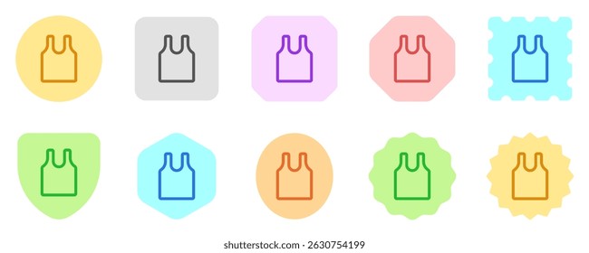 Editable sleeveless shirt vector icon. Clothing, fashion, apparel. Part of a big icon set family. Perfect for web and app interfaces, presentations, infographics, etc