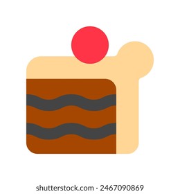 Editable a slice of cake vector icon. Bakery, cooking, food. Part of a big icon set family. Perfect for web and app interfaces, presentations, infographics, etc