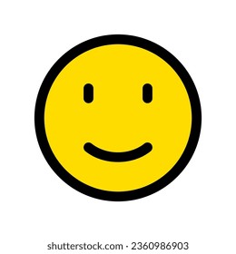 Editable slight smile expression emoticon vector icon. Part of a big icon set family. Part of a big icon set family. Perfect for web and app interfaces, presentations, infographics, etc
