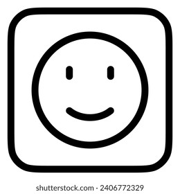 Icono de vector emoticono de expresión de sonrisa ligera editable. Parte de una familia de iconos grandes. Parte de una familia de iconos grandes. Perfecto para interfaces web y de aplicaciones, presentaciones, infografías, etc