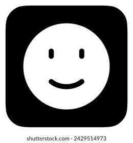 Editierbares leichtes Lächeln Ausdruck Emoticon Vektor-Symbol. Teil einer großen Icon-Set-Familie. Teil einer großen Icon-Set-Familie. Perfekt für Web- und App-Schnittstellen, Präsentationen, Infografiken usw