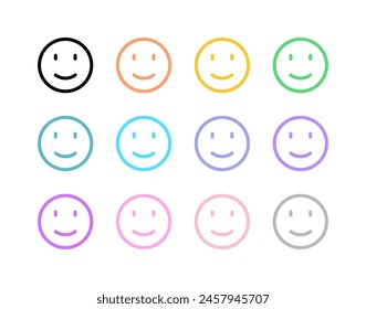 Editierbares leichtes Lächeln Ausdruck Emoticon Vektorgrafik Symbol. Teil einer großen Icon-Set-Familie. Teil einer großen Icon-Set-Familie. Ideal für Web- und App-Interfaces, Präsentationen, Infografiken usw