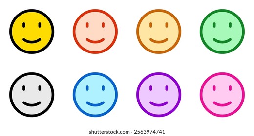 Editable slight smile expression emoticon vector icon. Part of a big icon set family. Part of a big icon set family. Perfect for web and app interfaces, presentations, infographics, etc