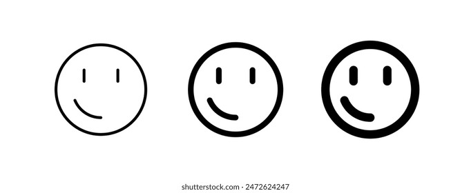 Editable slight smile face vector icon. Part of a big icon set family. Perfect for web and app interfaces, presentations, infographics, etc
