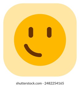 Editable slight smile face vector icon. Part of a big icon set family. Perfect for web and app interfaces, presentations, infographics, etc