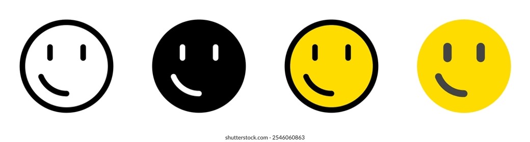 Editable slight smile face vector icon. Part of a big icon set family. Perfect for web and app interfaces, presentations, infographics, etc