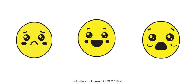 Editable slight smile ,sad,expression emoticon vector icon. Part of a big icon set family. Part of a big icon set family. Perfect for web and app interfaces, presentations, infographics, etc