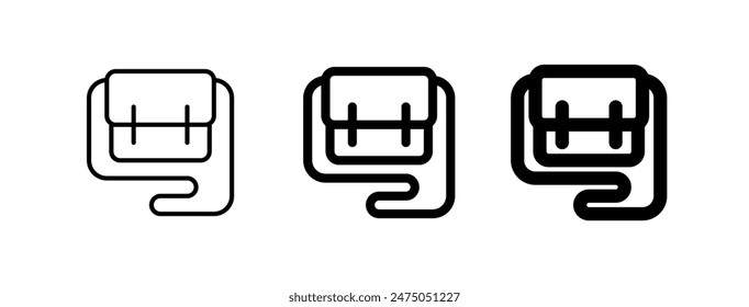 Editable sling bag vector icon. Clothing, fashion, apparel. Part of a big icon set family. Perfect for web and app interfaces, presentations, infographics, etc