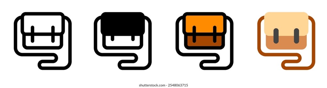 Editable sling bag vector icon. Clothing, fashion, apparel. Part of a big icon set family. Perfect for web and app interfaces, presentations, infographics, etc