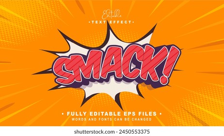 editable smack text effect.typhography logo