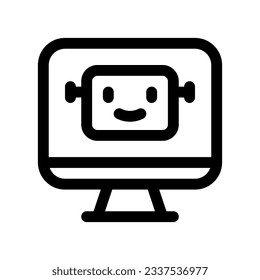 Editable smart assistant, bot vector icon. AI technology, artificial intelligence, computer. Part of a big icon set family. Perfect for web and app interfaces, presentations, infographics, etc