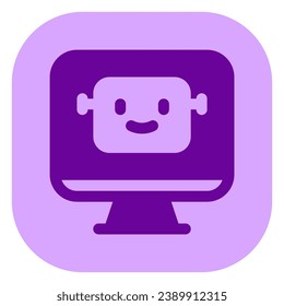 Editable smart assistant, bot vector icon. AI technology, artificial intelligence, computer. Part of a big icon set family. Perfect for web and app interfaces, presentations, infographics, etc