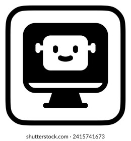 Editable smart assistant, bot vector icon. AI technology, artificial intelligence, computer. Part of a big icon set family. Perfect for web and app interfaces, presentations, infographics, etc