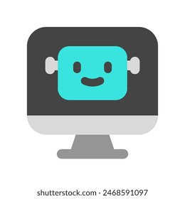 Editable smart assistant, bot vector icon. AI technology, artificial intelligence, computer. Part of a big icon set family. Perfect for web and app interfaces, presentations, infographics, etc