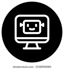 Editable smart assistant, bot vector icon. AI technology, artificial intelligence, computer. Part of a big icon set family. Perfect for web and app interfaces, presentations, infographics, etc