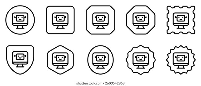 Editable smart assistant, bot vector icon. AI technology, artificial intelligence, computer. Part of a big icon set family. Perfect for web and app interfaces, presentations, infographics, etc