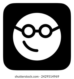 Editable smart glasses expression emoticon vector icon. Part of a big icon set family. Part of a big icon set family. Perfect for web and app interfaces, presentations, infographics, etc