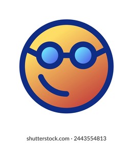 Editable smart glasses expression emoticon vector icon. Part of a big icon set family. Part of a big icon set family. Perfect for web and app interfaces, presentations, infographics, etc