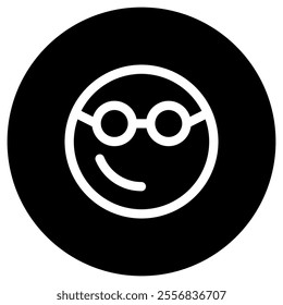 Editable smart glasses expression emoticon vector icon. Part of a big icon set family. Part of a big icon set family. Perfect for web and app interfaces, presentations, infographics, etc