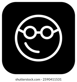 Editable smart glasses expression emoticon vector icon. Part of a big icon set family. Part of a big icon set family. Perfect for web and app interfaces, presentations, infographics, etc