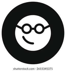 Editable smart glasses expression emoticon vector icon. Part of a big icon set family. Part of a big icon set family. Perfect for web and app interfaces, presentations, infographics, etc