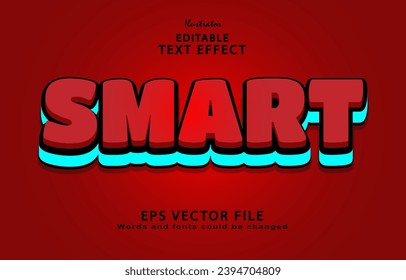 Editable smart text effect vector