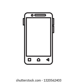 editable smartphone outline vector icon, modern concept