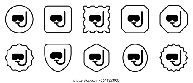 Editable snorkel vector icon. Part of a big icon set family. Perfect for web and app interfaces, presentations, infographics, etc