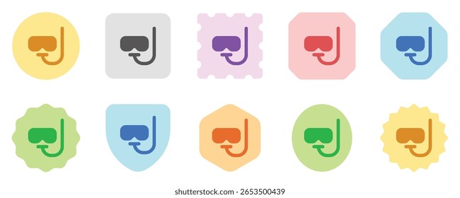 Ícone de vetor de snorkel editável. Parte de uma grande família de conjuntos de ícones. Perfeito para interfaces web e app, apresentações, infográficos, etc